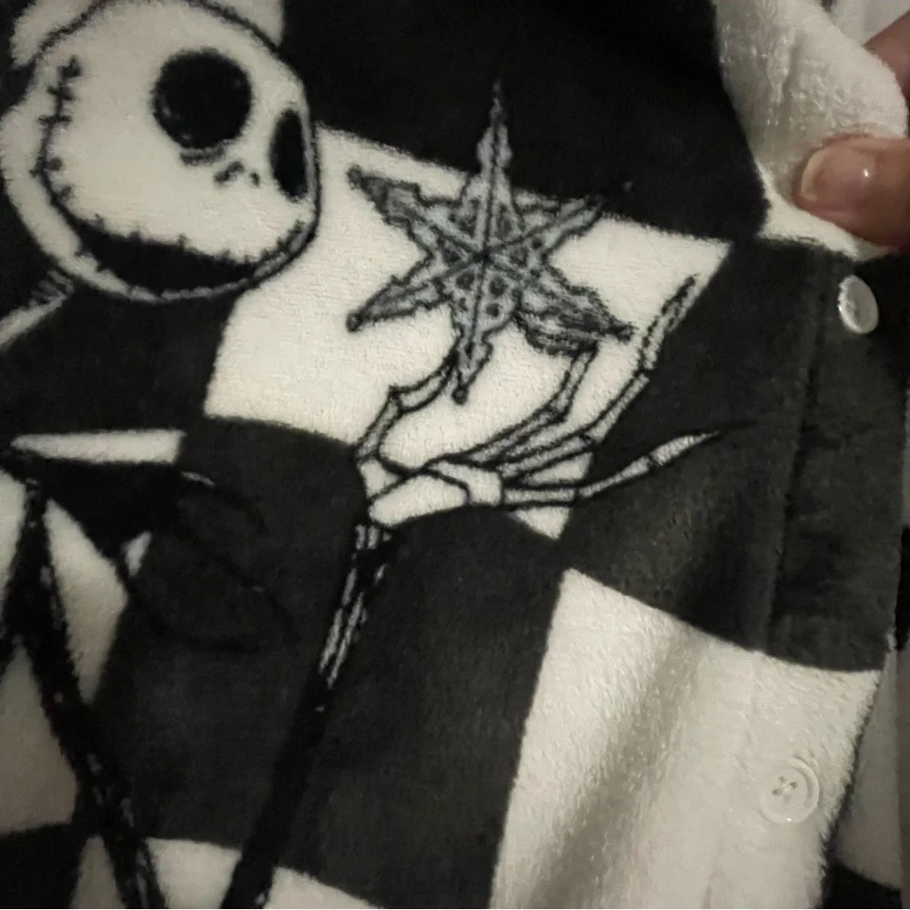 Disney Kids Nightmare Before Christmas Checkered Jacket - Black and White - XL - Picture 3 of 7